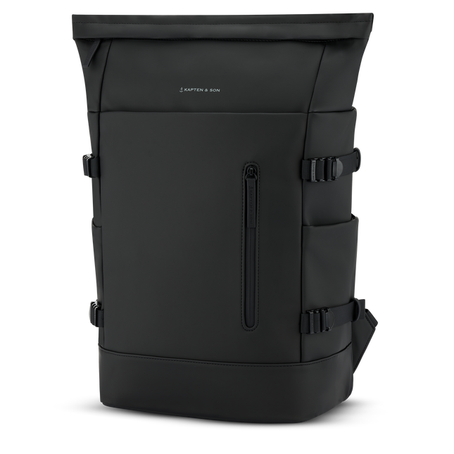 Kapten & Son Rugzak Helsinki Pro All Black 15.6 Inch