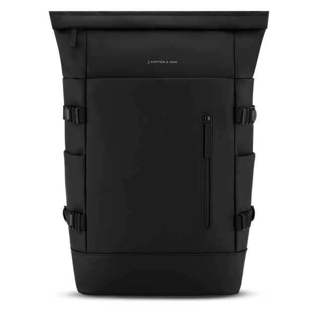 Kapten & Son Rugzak Helsinki Pro All Black 15.6 Inch