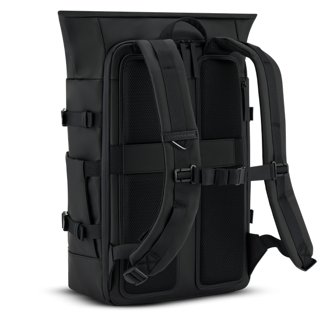 Kapten & Son Rugzak Helsinki Pro All Black 15.6 Inch