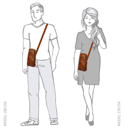 Bear Design Herentas Crossbody Medium Cognac