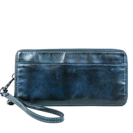 Bear Design Rits Portemonnee Cow Lovato Blauw