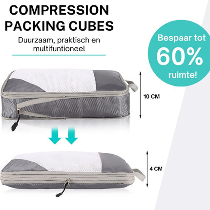 ByMetz Compressie Packing Cubes - 3Pcs - Compress Technology®