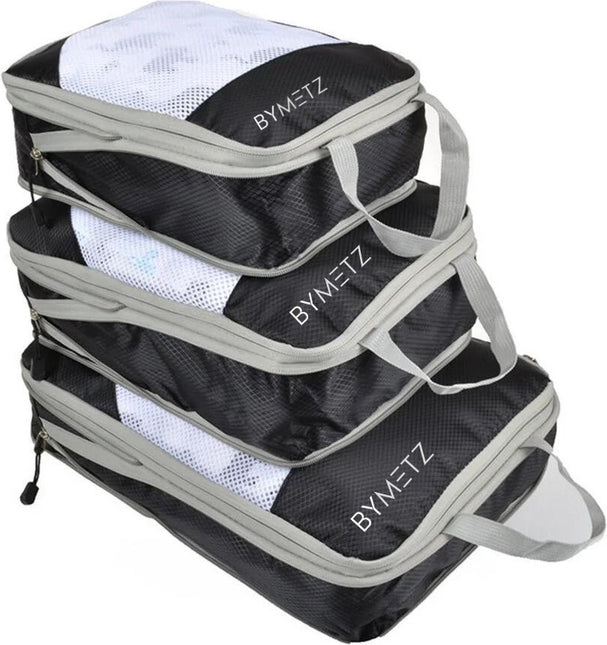 ByMetz Compressie Packing Cubes - 3Pcs - Compress Technology®