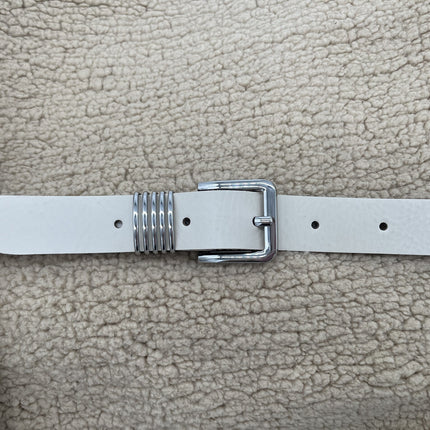 ByMetz Riem Napoli Crème Wit / Zilver