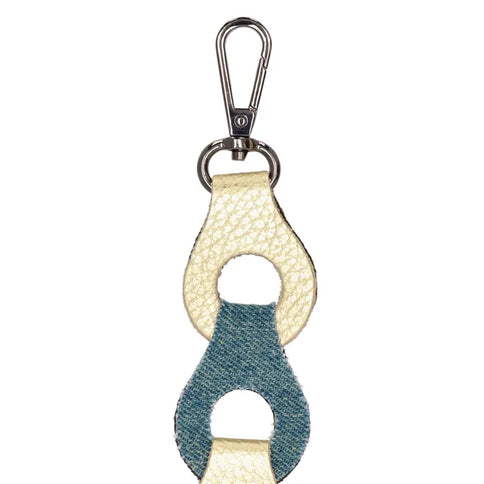 Charm London Leren Schouderband Jeansblauw