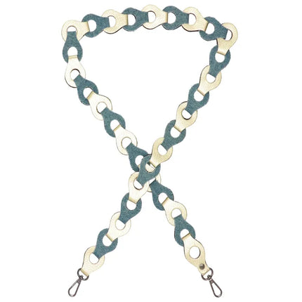 Charm London Leren Schouderband Jeansblauw