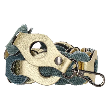 Charm London Leren Schouderband Jeansblauw