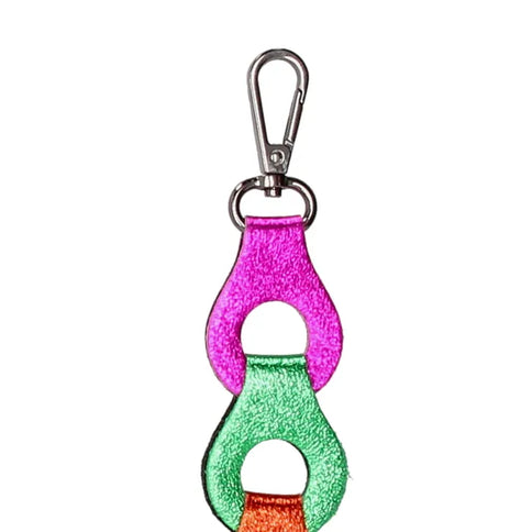 Charm London Leren Schouderband Multi Fuchsia