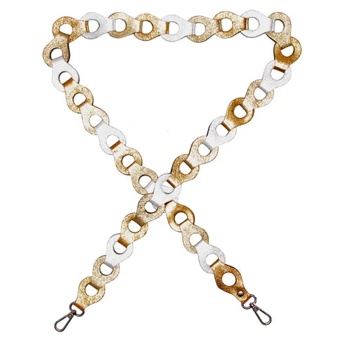 Charm London Leren Schouderband Multi Goud