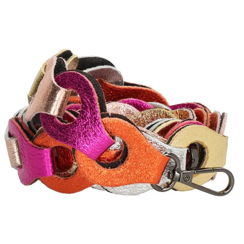 Charm London Leren Schouderband Multicolor