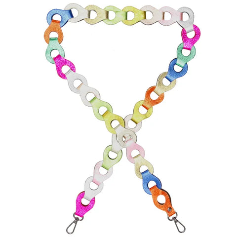 Charm London Leren Schouderband Multicolor