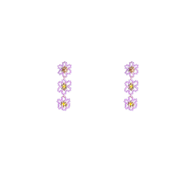 Day & Eve by Go Dutch Label 3 Flowers Earrings