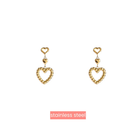 Day & Eve by Go Dutch Label 3 Hearts Earrings