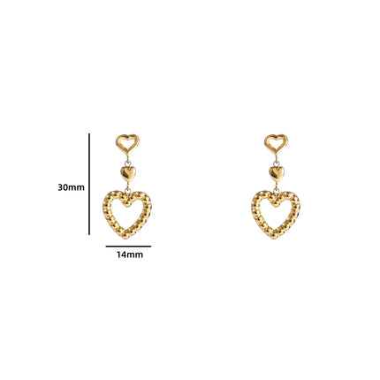 Day & Eve by Go Dutch Label 3 Hearts Earrings