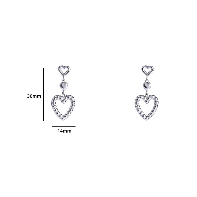 Day & Eve by Go Dutch Label 3 Hearts Earrings