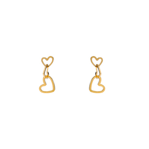 Day & Eve by Go Dutch Label 3 Hearts Earrings