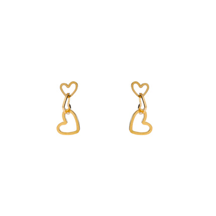 Day & Eve by Go Dutch Label 3 Hearts Earrings