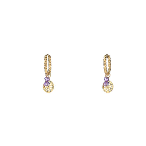 Day & Eve by Go Dutch Label Beaded Coin Hoops