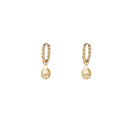 Day & Eve by Go Dutch Label Beaded Coin Hoops