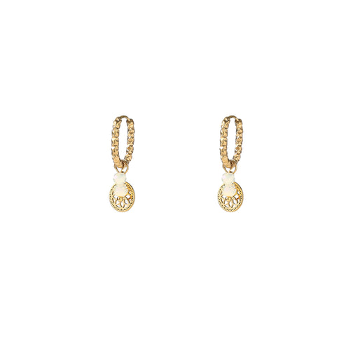 Day & Eve by Go Dutch Label Beaded Coin Hoops