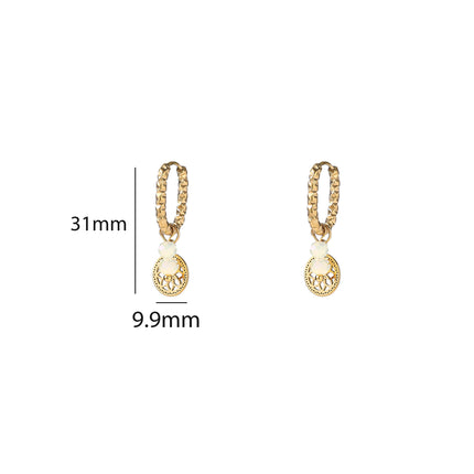 Day & Eve by Go Dutch Label Beaded Coin Hoops