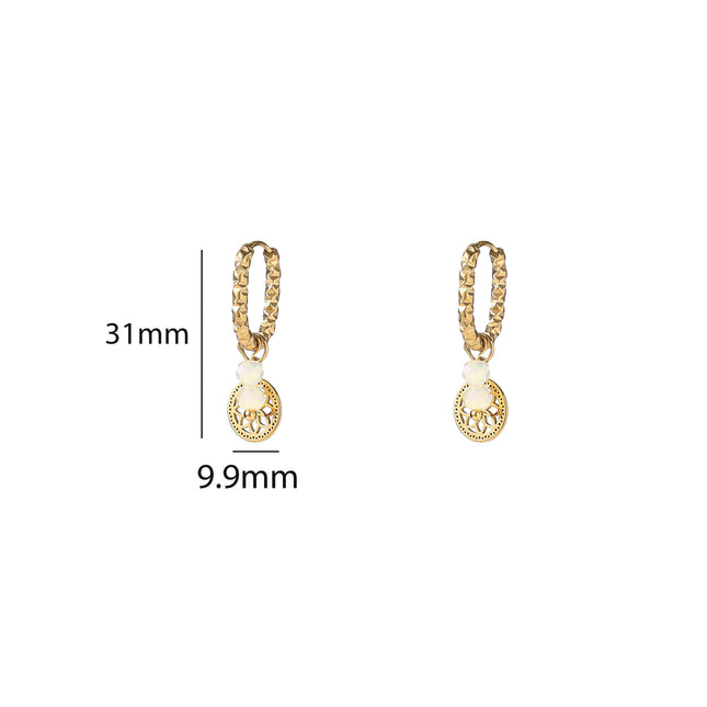 Day & Eve by Go Dutch Label Beaded Coin Hoops