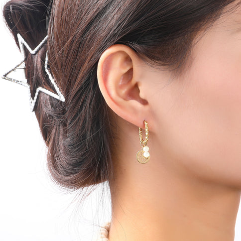 Day & Eve by Go Dutch Label Beaded Coin Hoops
