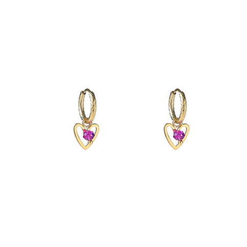 Day & Eve by Go Dutch Label Beaded Heart Hoops