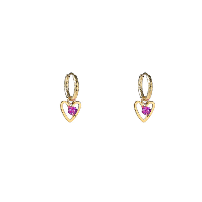 Day & Eve by Go Dutch Label Beaded Heart Hoops