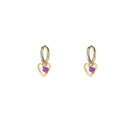 Day & Eve by Go Dutch Label Beaded Heart Hoops