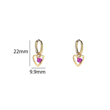 Day & Eve by Go Dutch Label Beaded Heart Hoops