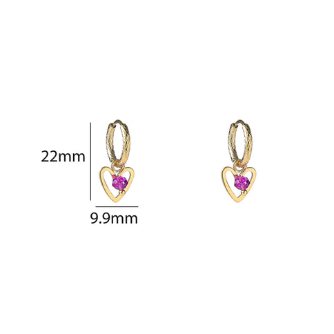 Day & Eve by Go Dutch Label Beaded Heart Hoops