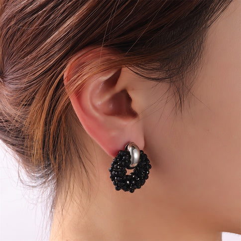 Day & Eve by Go Dutch Label Beaded Studs Black & Mint Mix