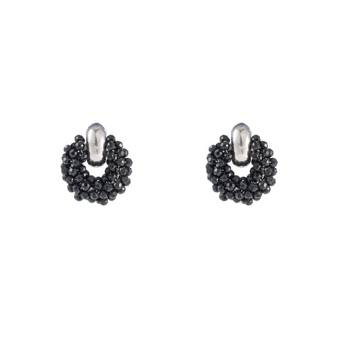 Day & Eve by Go Dutch Label Beaded Studs Black & Mint Mix