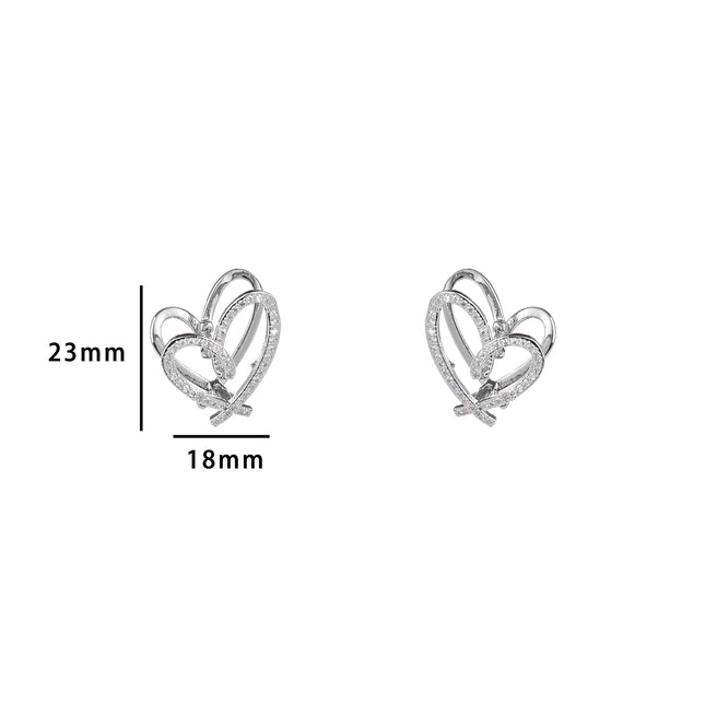 Day & Eve by Go Dutch Label Chrystal Heart Hoops