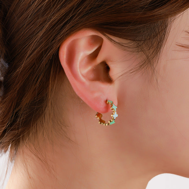 Day & Eve by Go Dutch Label Clover Hoops Lilac & Mint