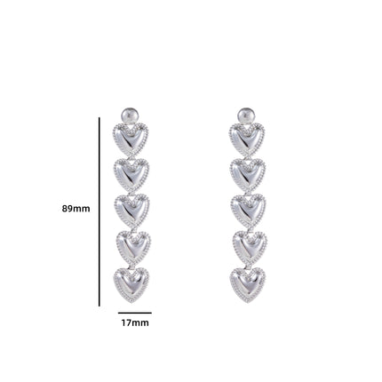 Day & Eve by Go Dutch Label Dangling Hearts Earrings