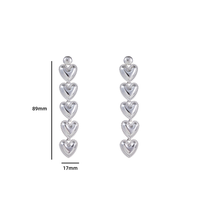 Day & Eve by Go Dutch Label Dangling Hearts Earrings