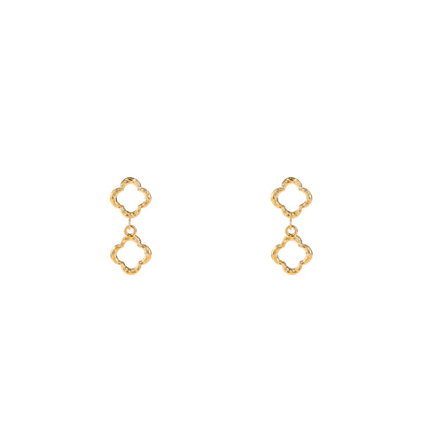 Day & Eve by Go Dutch Label Double Clover Earrings