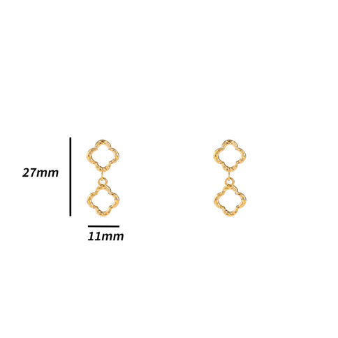 Day & Eve by Go Dutch Label Double Clover Earrings