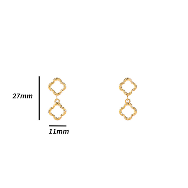Day & Eve by Go Dutch Label Double Clover Earrings