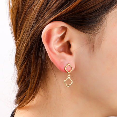 Day & Eve by Go Dutch Label Double Clover Earrings