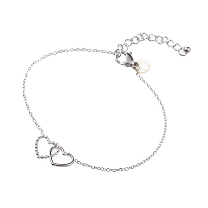 Day & Eve by Go Dutch Label Double Heart Bracelet Zilver