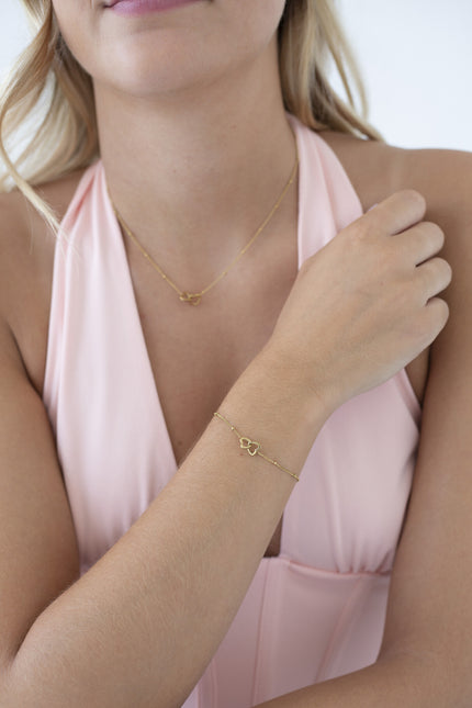 Day & Eve by Go Dutch Label Double Heart Bracelet