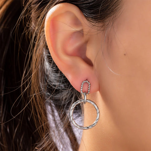 Day & Eve by Go Dutch Label Double Round Earrings