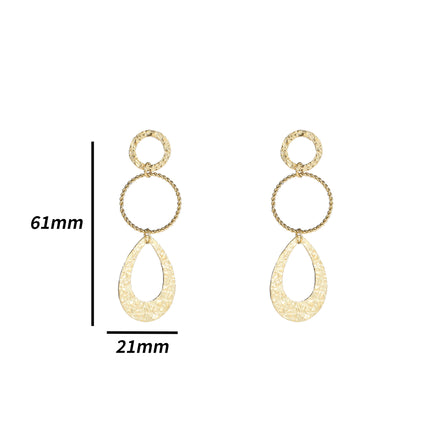 Day & Eve by Go Dutch Label Fine Hammered Dangles