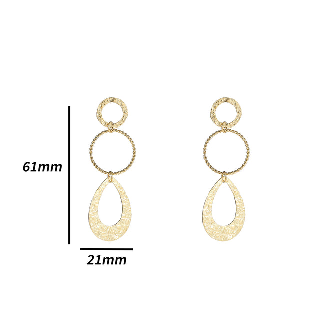 Day & Eve by Go Dutch Label Fine Hammered Dangles
