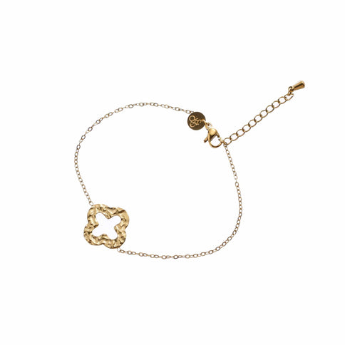 Day & Eve by Go Dutch Label Hammered Clover Bracelet