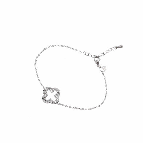 Day & Eve by Go Dutch Label Hammered Clover Bracelet
