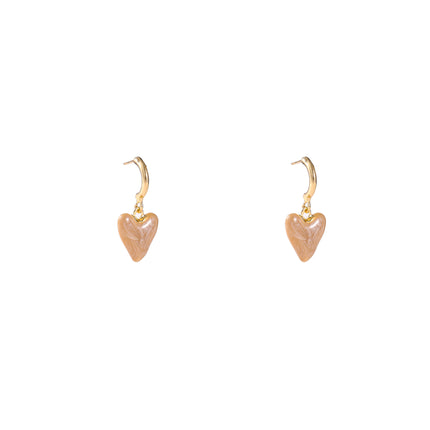 Day & Eve by Go Dutch Label Heart Dangle Hoops